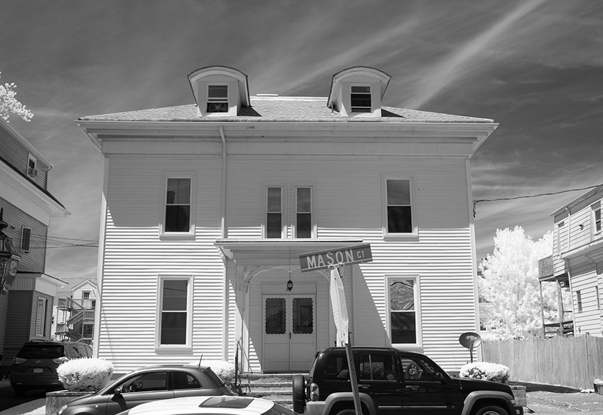 Infrared Photo of New England House in Downtown Gloucester.
